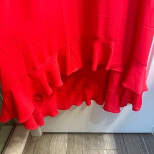 Bright pink midi dress from banana republic